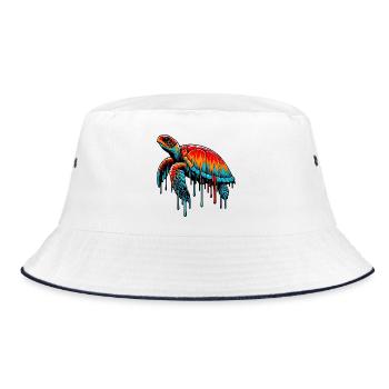 Turtle - Bucket Hat - white/navy - Front