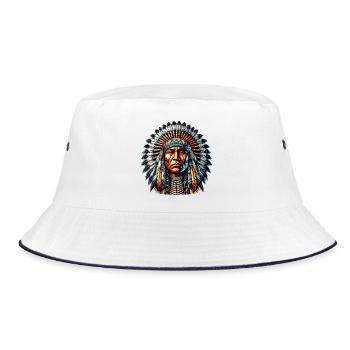 Amérindien Américain - Bob - blanc/marine - Devant