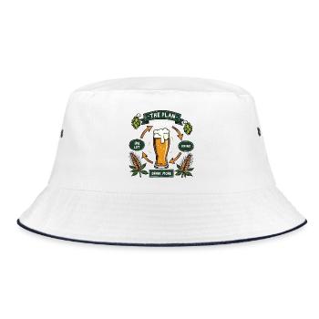 IPAlot when I drink - The Plan for the evening - Bucket Hat - white/navy - Front