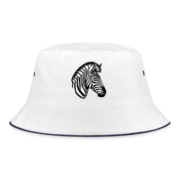 Zebra - Bucket Hat - white/navy - Front