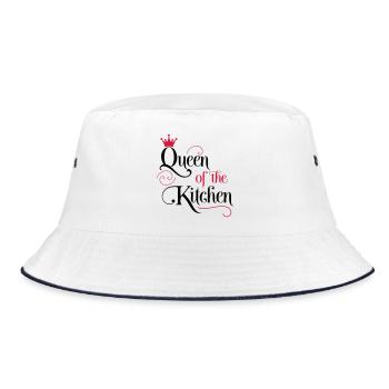 Tablier de cuisine femme - Bob - blanc/marine - Devant