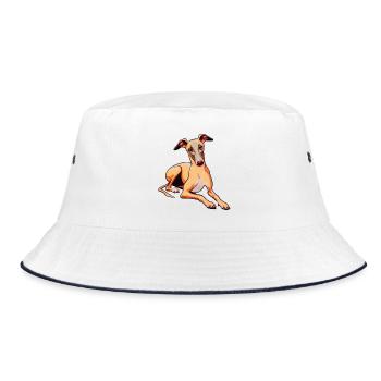 Whippet - Bucket Hat - white/navy - Front