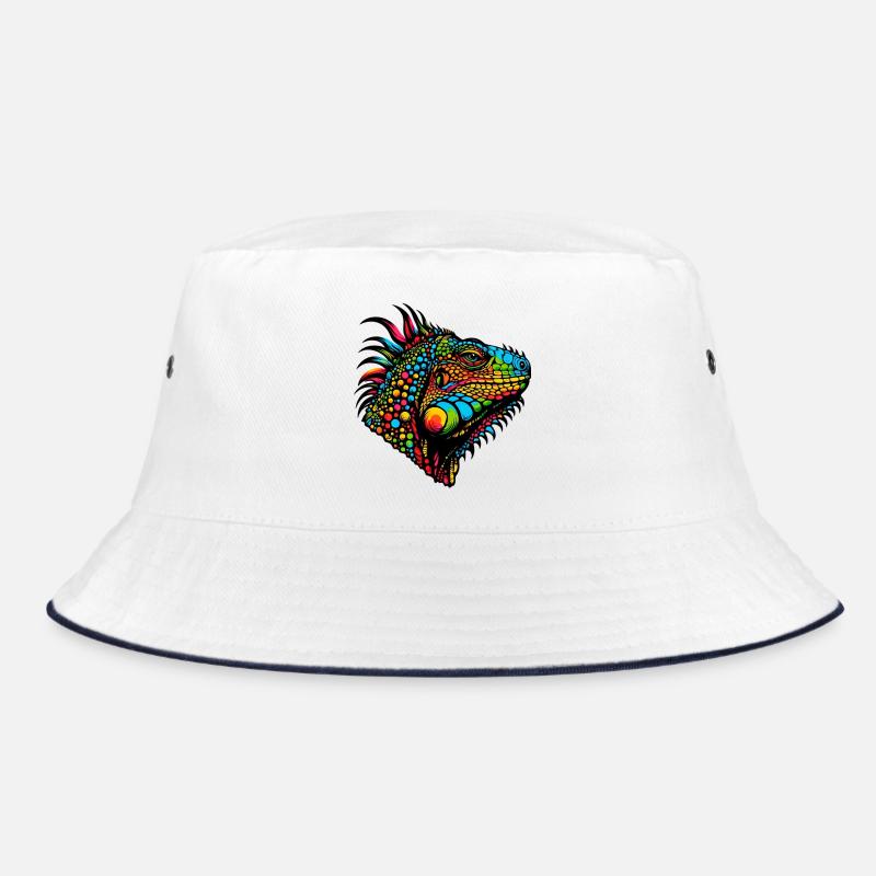 Iguana - Bucket Hat - white/navy