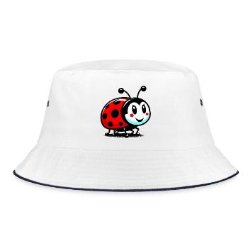 Ladybird - Bucket Hat - white/navy - Front