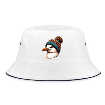 Gull - Bucket Hat - white/navy - Front
