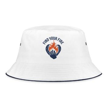 Find Your Fire Flame - Bucket Hat - white/navy - Front