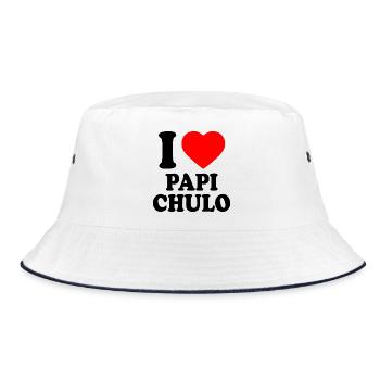 I love papi chulo - Bucket Hat - white/navy - Front