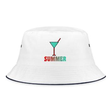 anniversary. Anniversary Decade. humor. funny - Bucket Hat - white/navy - Front