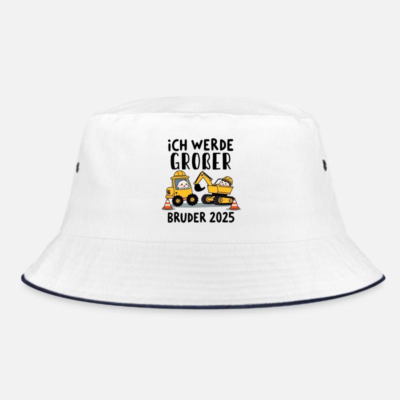 Ich Werde Großer Bruder 2025 Bagger Schwarz Kinder Bucket Hat