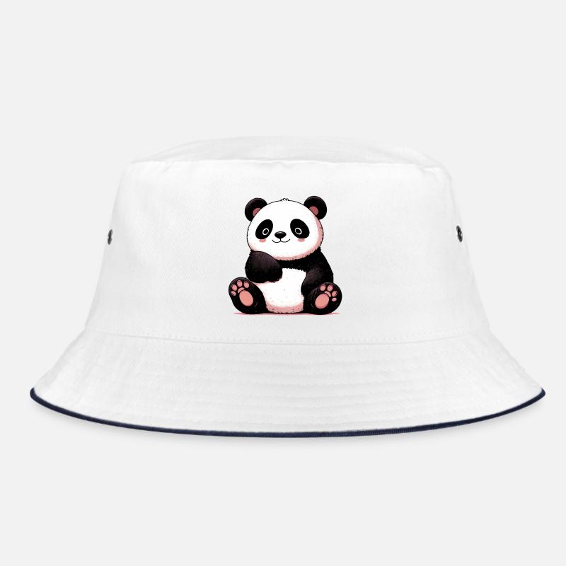 Panda - Lystfisker-bøllehat - hvid/marineblå