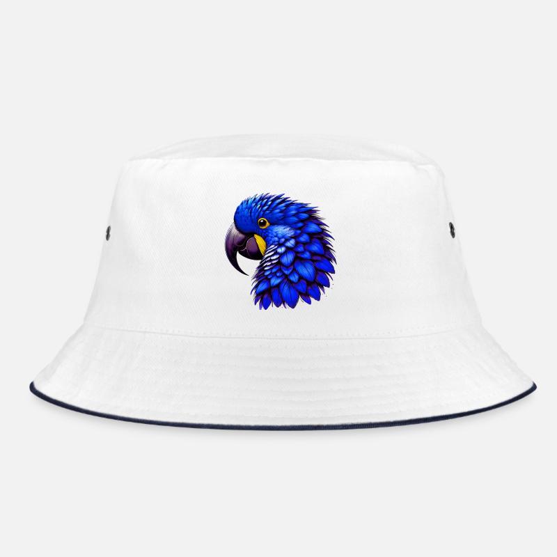 Papagei - Bucket Hat - Weiß/Navy
