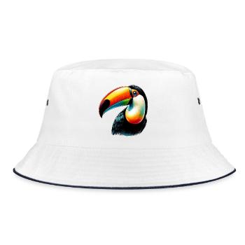 Toucan - Bucket Hat - white/navy - Front