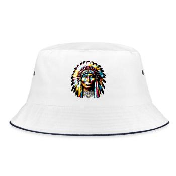 Amérindien Américain - Bob - blanc/marine - Devant