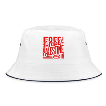 Free palestine - Bob - blanc/marine - Devant