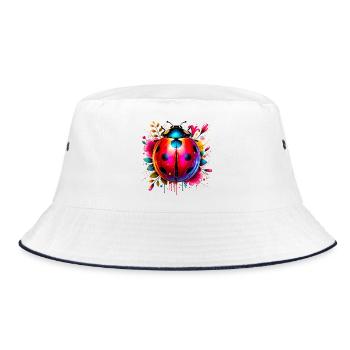 Ladybird - Bucket Hat - white/navy - Front