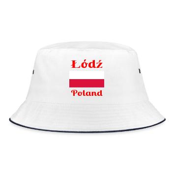Łódź, Pologne - Imprimés élégants - Bob - blanc/marine - Devant