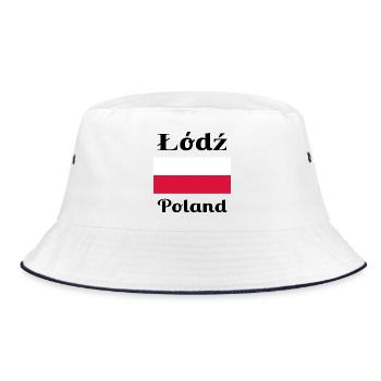 Łódź, Pologne - Imprimés élégants - Bob - blanc/marine - Devant