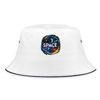 Raum - Bucket Hat - Weiß/Navy - Vorne