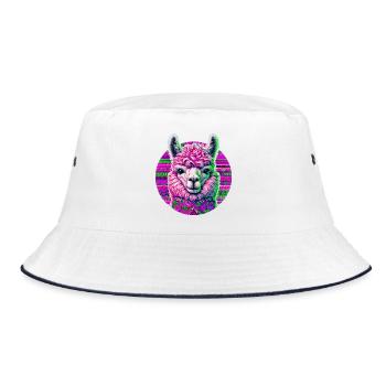 Alpaca - Bucket Hat - white/navy - Front