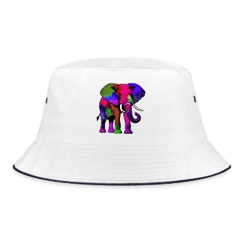 Elephant - Bucket Hat - white/navy - Front