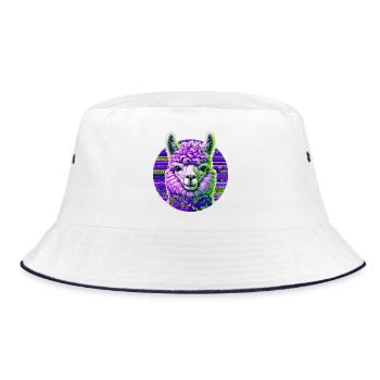 Alpaca - Bucket Hat - white/navy - Front