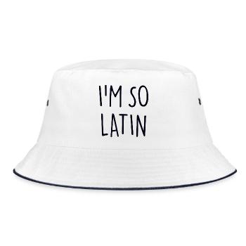 AT SO LATIN - Bucket Hat - white/navy - Front