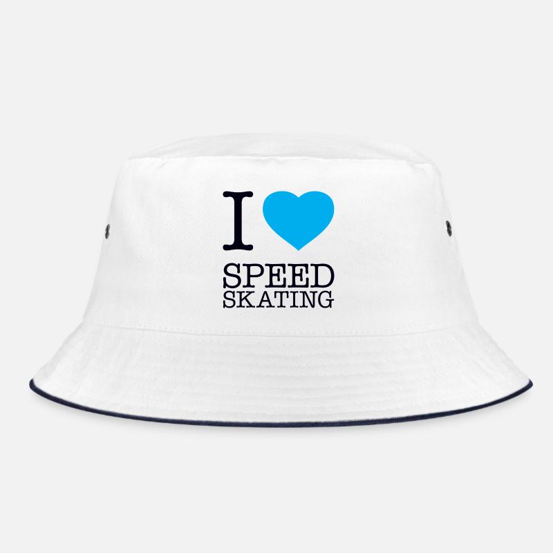 I LOVE SPEED SKATING Bucket Hat