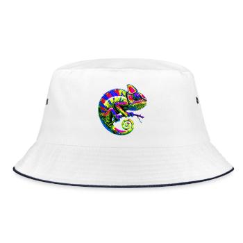 Chameleon - Bucket Hat - white/navy - Front