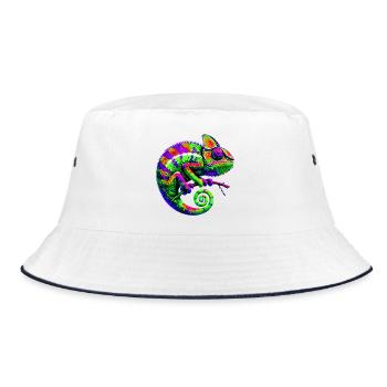 Chameleon - Bucket Hat - white/navy - Front