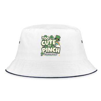 Too Cute to Pinch ST. PATRICK'S DAY - Bucket Hat - white/navy - Front