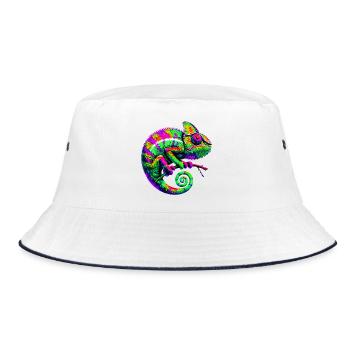 Chameleon - Bucket Hat - white/navy - Front