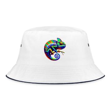 Chameleon - Bucket Hat - white/navy - Front