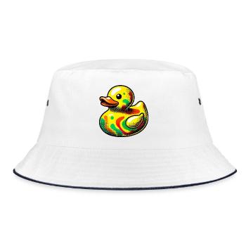 Duckling Duck Duck Duck - Bucket Hat - white/navy - Front