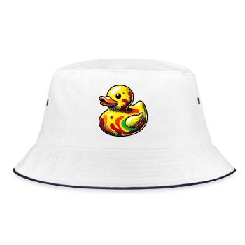 Duckling Duck Duck Duck - Bucket Hat - white/navy - Front