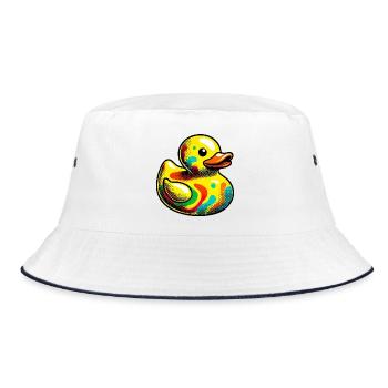 Duckling Duck Duck Duck - Bucket Hat - white/navy - Front