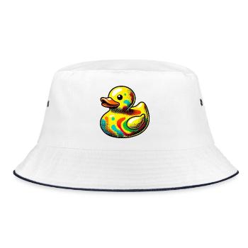 Duckling Duck Duck Duck - Bucket Hat - white/navy - Front