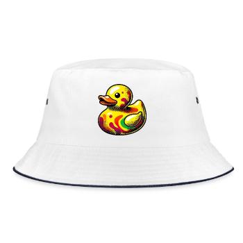 Duckling Duck Duck Duck - Bucket Hat - white/navy - Front