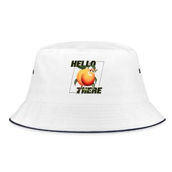 Peach Retro – Déclaration Hello There - Bob - blanc/marine - Devant