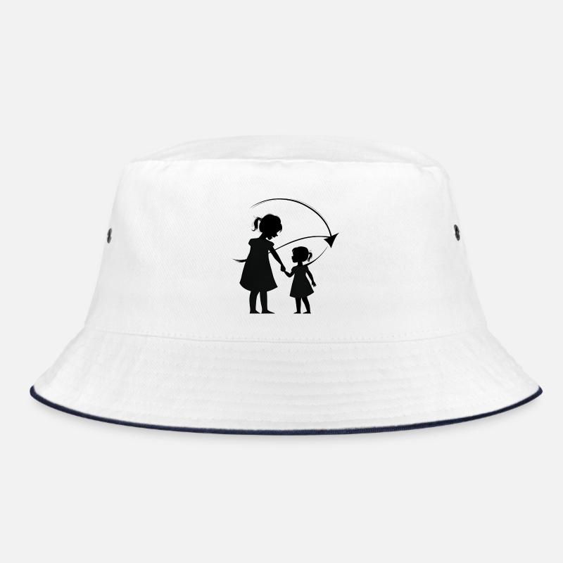 Meine Schwester Photoroom - Bucket Hat - Weiß/Navy