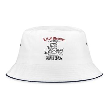 Kitty Biscuits Bakery - We Knead Em, You Need Em - Bob - blanc/marine - Devant