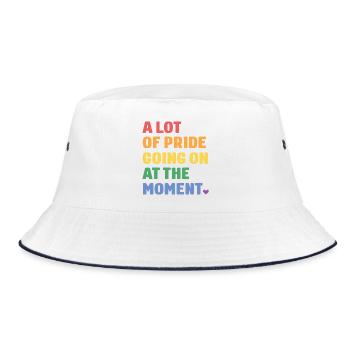 LGBTQ Pride Month - Viel Pride - Bucket Hat - Weiß/Navy - Vorne