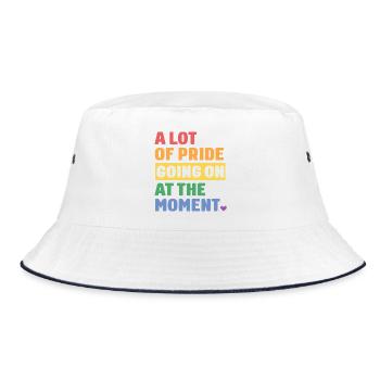 LGBTQ Pride Month - Viel Pride - Bucket Hat - Weiß/Navy - Vorne