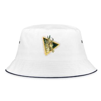 Seahorse in a triangle - Bucket Hat - white/navy - Front