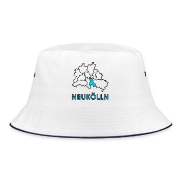 NEUKÖLLN, a district of Berlin - Bucket Hat - white/navy - Front