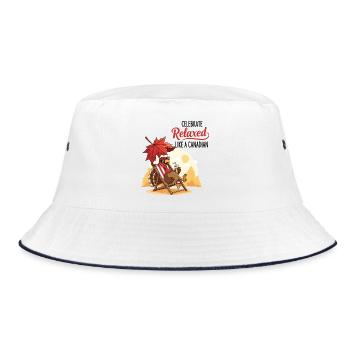 Relaxed Canadian Thanksgiving - Bucket Hat - Weiß/Navy - Vorne