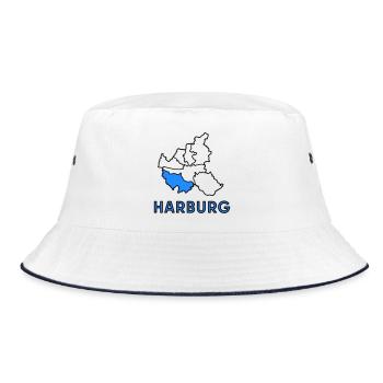 Harburg, a district of Hamburg - Bucket Hat - white/navy - Front