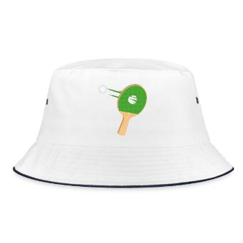 Raquette de tennis de table avec trou – puissante et amusante - Bob - blanc/marine - Devant