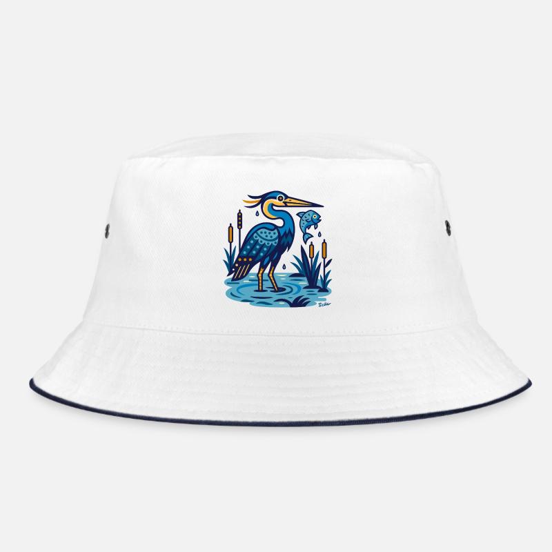 Grey heron Bucket Hat