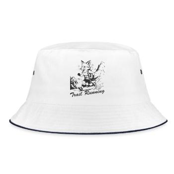 Trailrunning - Bucket Hat - Weiß/Navy - Vorne