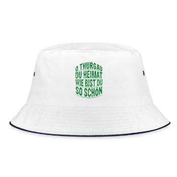 O Thurgau du Heimat wie bis - Bucket Hat - Weiß/Navy - Vorne